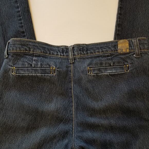 Glo Jeans by J Lo Mid Rise Straight Cut Slash Pockets Dark Rinse Juniors Size 9 - Picture 4 of 16